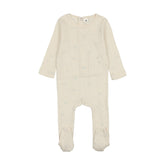 BONJOY 2PC STARS PRINT POINTELLE FOOTIE WITH BONNET SET